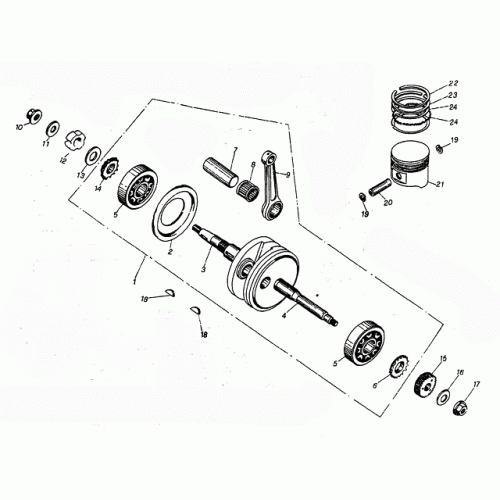 Crankshaft Rod & Piston (Kasea Adventure Buggy 125)