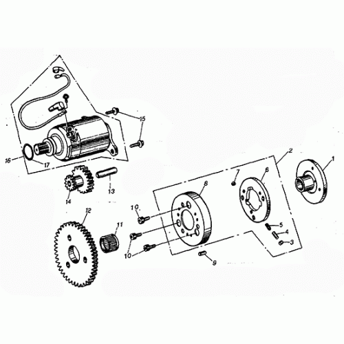 Electric Starter Assembly (Kasea Adventure Buggy 125) Electric Starter Assembly (Kasea Adventure Buggy 125)
