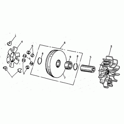 Drive Pulley Subassembly (Kasea Adventure Buggy 125)
