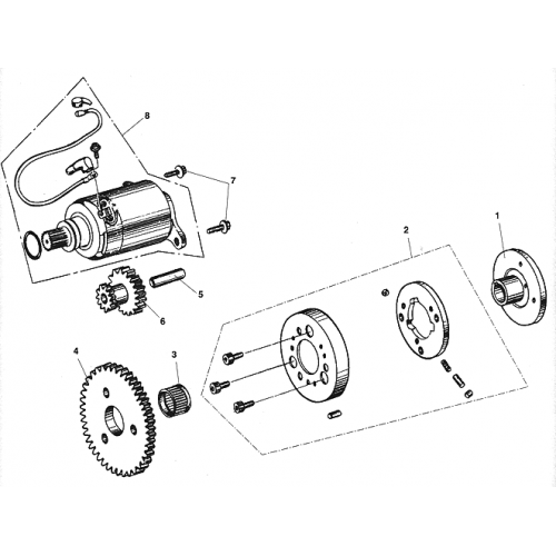 Electric Starter Assembly (Kasea LM150IIR 2000)