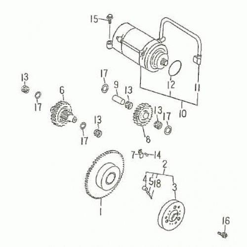 STARTING MOTOR (Kasea Skyhawk 150/170 Quad)