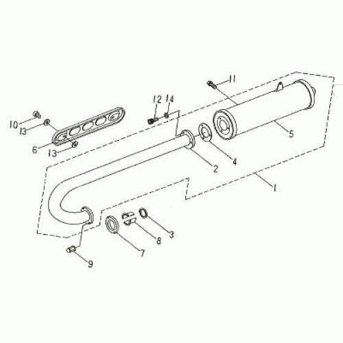 EXHAUST MUFFLER (Kasea Skyhawk 150/170 Quad) EXHAUST MUFFLER (Kasea Skyhawk 150/170 Quad)