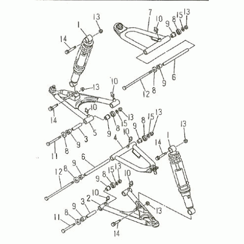 FRONT SUSPENSION (Kasea Skyhawk 150/170 Quad) FRONT SUSPENSION (Kasea Skyhawk 150/170 Quad)