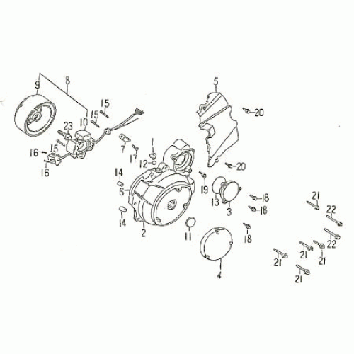 LH CC Cover/Gen (Kasea Skyhawk 150/170 Quad)