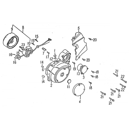 Left Crankcase Cover (LRX/SMC Blast ATV 170) Left Crankcase Cover (LRX/SMC Blast ATV 170)