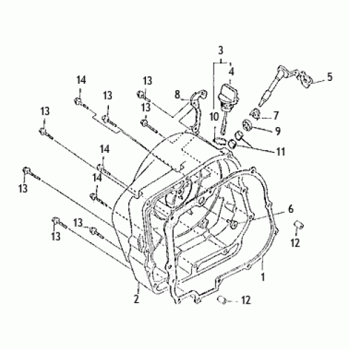 Crankcase Cover RT (Kasea Skyhawk 250 Quad)