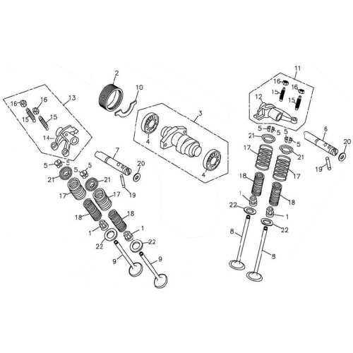 Camshaft, Valve (Adly ATV 300xs Assault) Camshaft, Valve (Adly ATV 300xs Assault)