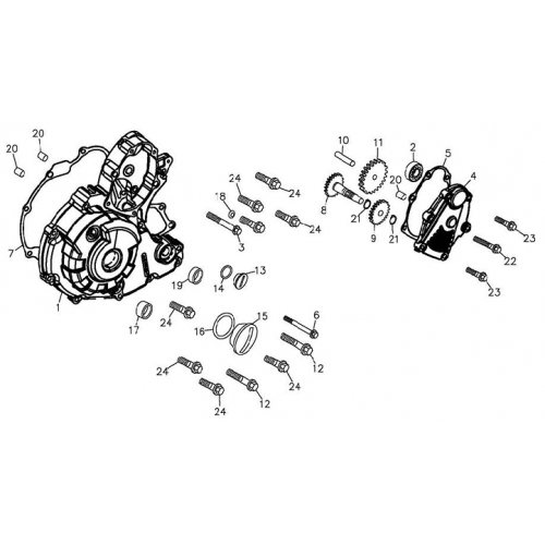 Left Crankcase Cover (Adly ATV 300xs Assault)