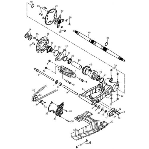 Swing Arm Sub Assy (Adly ATV 300xs Assault) Swing Arm Sub Assy (Adly ATV 300xs Assault)
