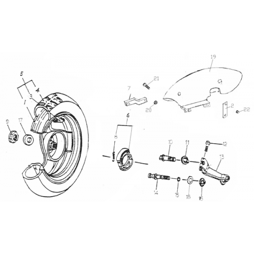 Rear Wheel (ADLY RT-50 Road Tracer)