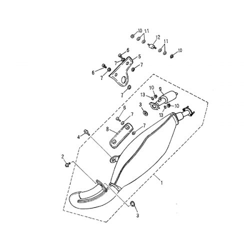 Exhaust (Blazer 50cc ATV)