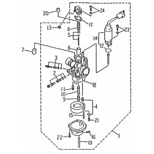 Carburetor (LRX/SMC ATV 50 mini)