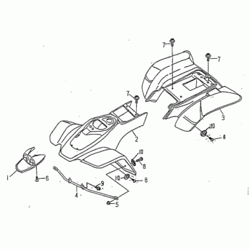Front & Rear Fenders (Kasea Skyhawk 50 Quad)