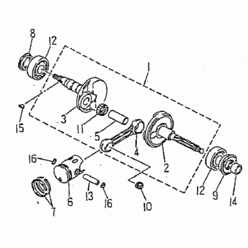 Crankshaft | Piston (LRX/SMC ATV 50)