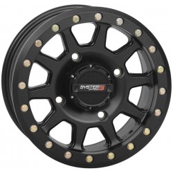 System 3 SB-3 14X7 4/137 5+2 Beadlock Matte Black
