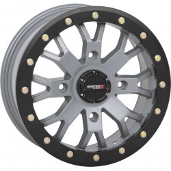 System 3 SB-4 14X7 4/137 4+3 Beadlock Satin Cement Grey