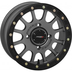 System 3 SB-5 15X7 4/156 5+2 Beadlock Matte Gunmetal
