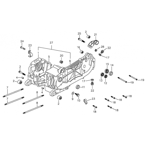 Crankcase (Adly ATV 90II 4T (CVT))