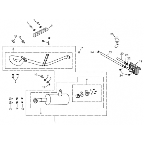 Exhaust, Muffler (EPA) (Adly ATV 90II 4T (CVT))