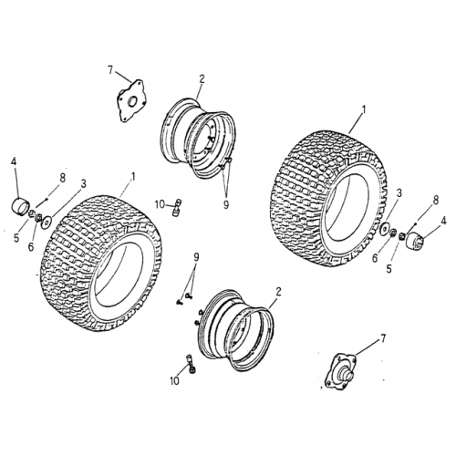 Rear Wheel (Blazer 90cc ATV)