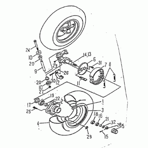 FRONT WHEEL (Kasea Skyhawk 90 Quad)