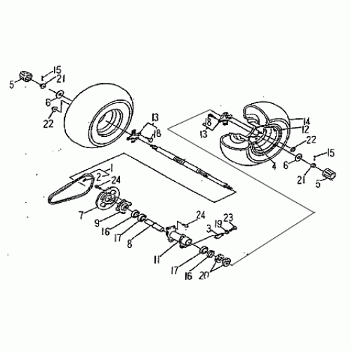 REAR WHEEL (Kasea Skyhawk 90 Quad)