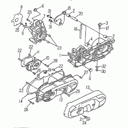 CRANKCASE (Kasea Skyhawk 90 Quad)