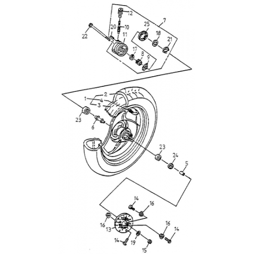 Front Wheel (AL) (Thunder Bike 150)