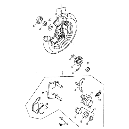 Rear Wheel (AL) (Thunder Bike 150) Rear Wheel (AL) (Thunder Bike 150)