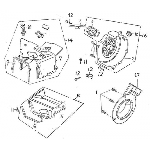 Fan Cover, Shroud (Adly ATV 150S II CrossXRoad)