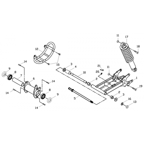 Swing Arm Sub Assy (Adly ATV 150S II CrossXRoad)