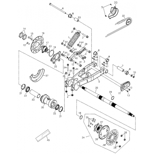 Swing Arm Sub-assembly (Adly ATV 200S)