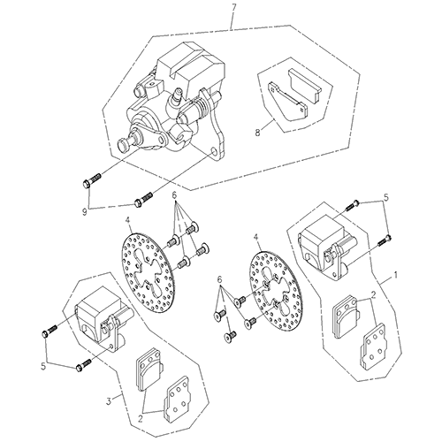Brake Caliper (Adly ATV 200S)