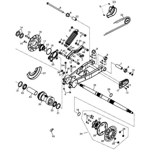 Swing Arm Sub-assembly (Adly ATV 220S)