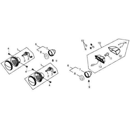 Signal Light, Tail Light (Adly ATV 220S) Signal Light, Tail Light (Adly ATV 220S)