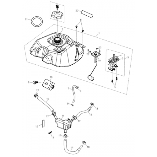 Fuel Tank (Adly ATV Q280) Fuel Tank (Adly ATV Q280)