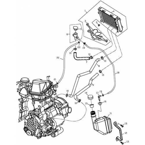 Cooling System (Adly ATV Q300)