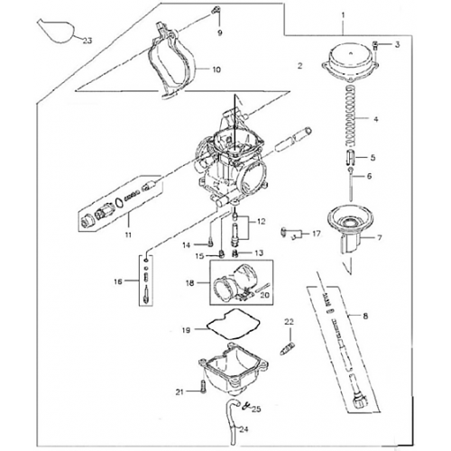 Carburetor (Adly ATV Q300) Carburetor (Adly ATV Q300)