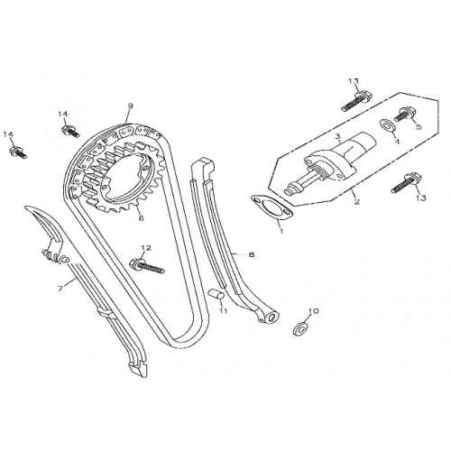 Cam Chain, Tensioner (Adly ATV 300S II CrossXRoad) Cam Chain, Tensioner (Adly ATV 300S II CrossXRoad)