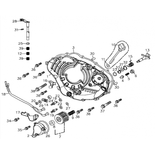Right Crankcase Cover (Adly ATV 300S II CrossXRoad) Right Crankcase Cover (Adly ATV 300S II CrossXRoad)