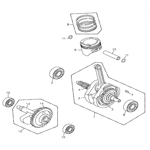 Crankshaft, Piston (Adly ATV 300S II CrossXRoad)