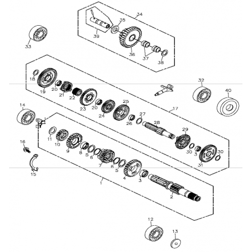 Transmission (Adly ATV 300S II CrossXRoad) Transmission (Adly ATV 300S II CrossXRoad)