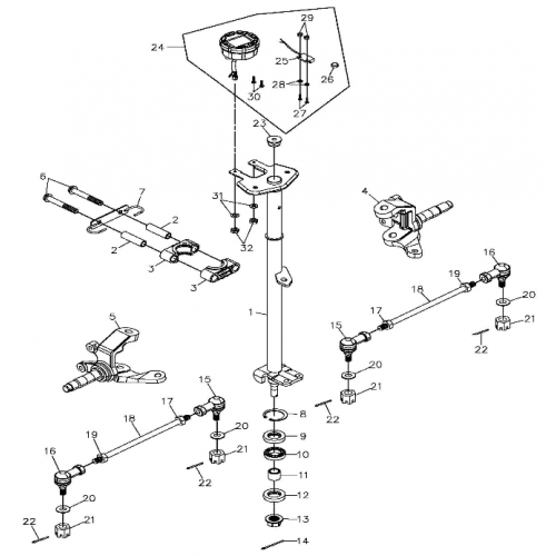 Steering (Adly ATV 300S II CrossXRoad) Steering (Adly ATV 300S II CrossXRoad)