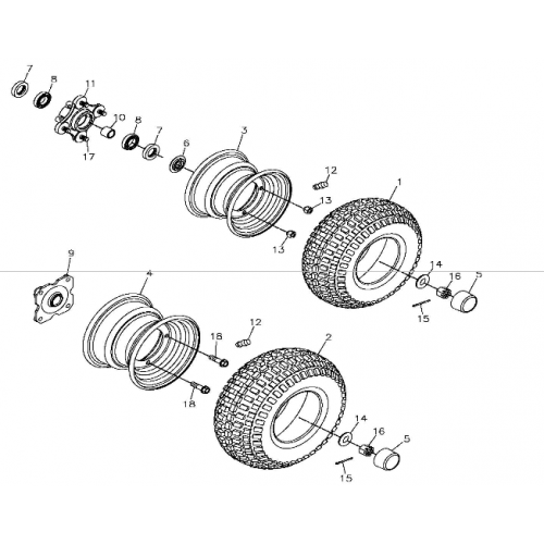 Wheel Front and Rear (Adly ATV 300S II CrossXRoad)