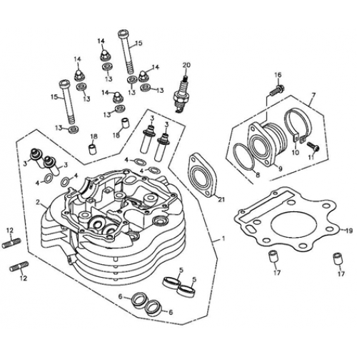 Cylinder Head (Adly ATV 300S Interceptor) Cylinder Head (Adly ATV 300S Interceptor)