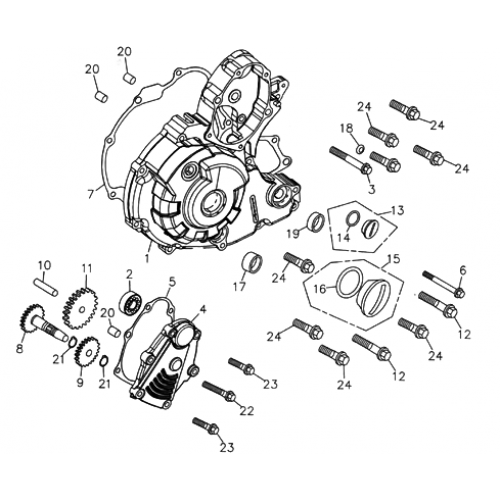 Left Crankcase Cover (Adly ATV 300S Interceptor) Left Crankcase Cover (Adly ATV 300S Interceptor)