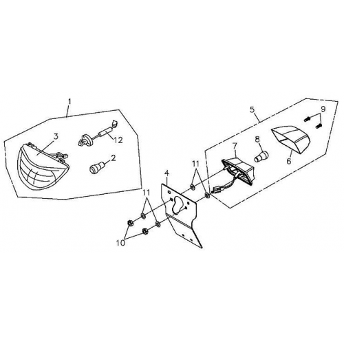 Head/Tail Light (Adly ATV 300S Interceptor) Head/Tail Light (Adly ATV 300S Interceptor)