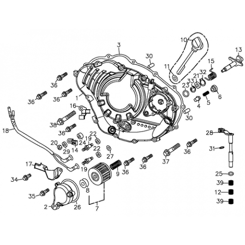 Right Crankcase Cover (Adly ATV 300U II) Right Crankcase Cover (Adly ATV 300U II)