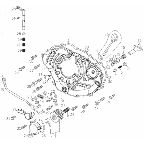 Right Crankcase Cover (Adly ATV 300U) Right Crankcase Cover (Adly ATV 300U)