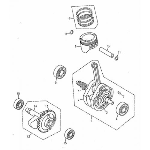 Crank Shaft, Piston (Adly ATV 300U)